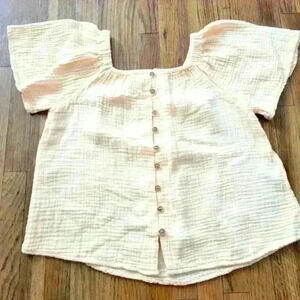Zara Kids Button Up Blouse Size 7